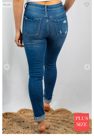 SALE- WB High Rise Distressed Skinny Jeans