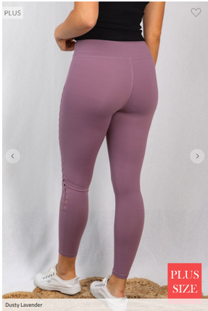 SALE- Such a Stitch Solid Color Side-Stitched Leggings