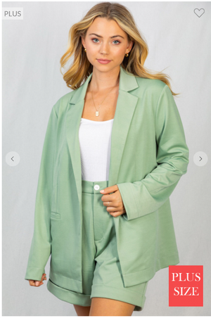 SALE- Soft in Sage Boyfriend Blazer