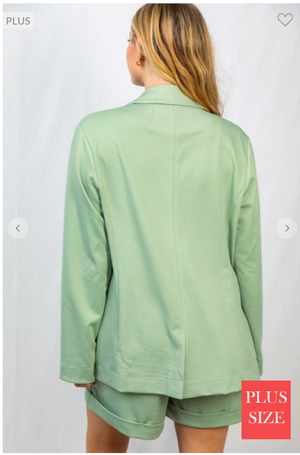 SALE- Soft in Sage Boyfriend Blazer
