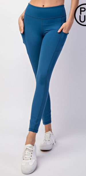 High Waist Plus Size Pocket Leggings (more colors!) leggings Stacked - Fashion for Curves 