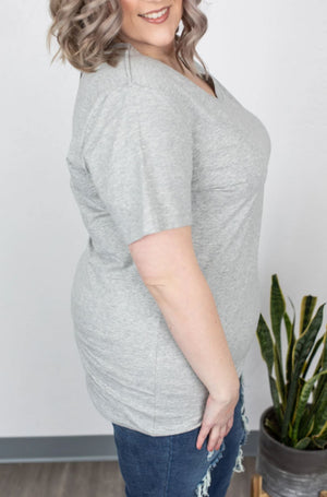 PERFECT VNECK SOLID TEES SHORT SLEEVE TOPS Michelle Mae 