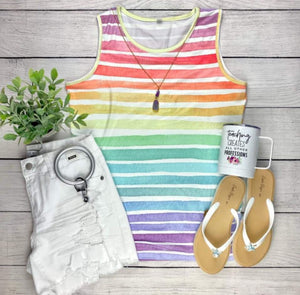 Soft + Sunny Rainbow Tank tank Michelle Mae 
