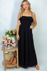 SALE- Ruffle Top Girly Maxi Dress (2 colors)