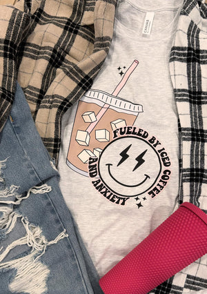 Iced Coffee and Anxiety Graphic Tee