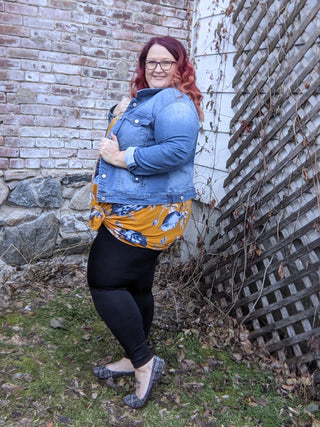 Blue Jean Baby Classic Stretch Denim Jacket (2 washes)-4- Overlayer Tops-enjean-Styled by Stacked - A Plus Size Women's Boutique in Lakeville, MN
