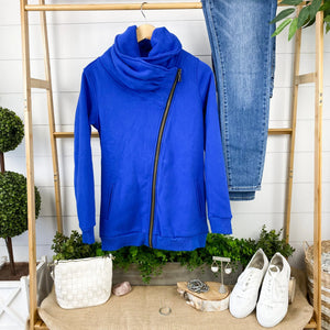 PHC- Solid Heavyweight Asymmetrical Zip Cowl (5Colors) premium hoodie Michelle Mae 