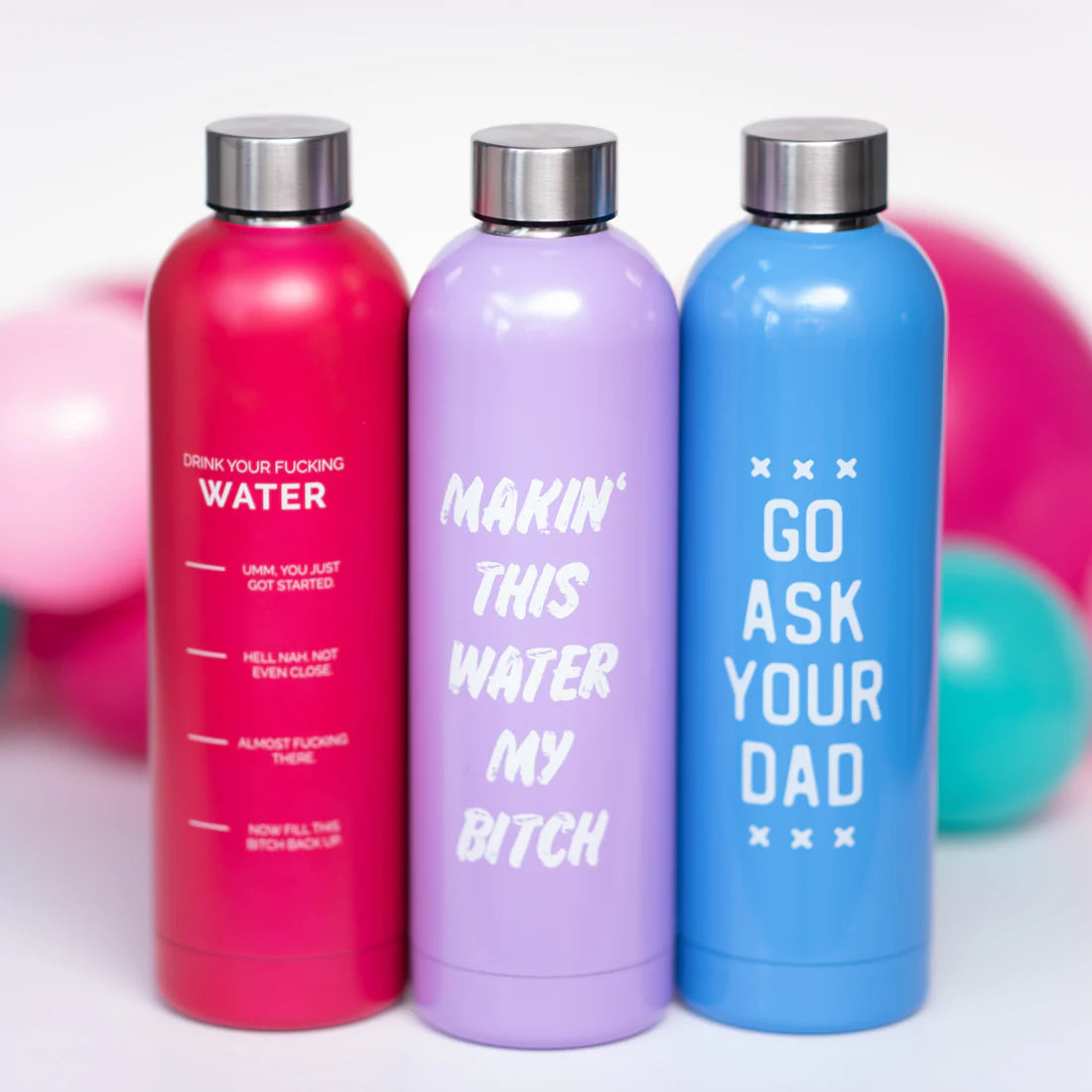 Metal Water Bottles (UNCENSORED) drinkware mugsby 
