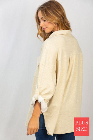 By the Fire Softest Shirket LONG SLEEVE TOPS WHITE BIRCH 