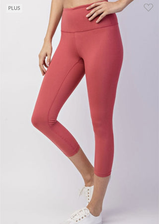 Buttery Soft Capri Length Leggings-8- Legging/Lounge/Bralette-rae mode-Styled by Stacked - A Plus Size Women's Boutique in Lakeville, MN