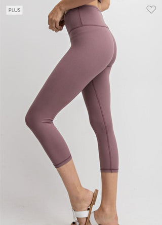 Buttery Soft Capri Length Leggings-8- Legging/Lounge/Bralette-rae mode-Styled by Stacked - A Plus Size Women's Boutique in Lakeville, MN