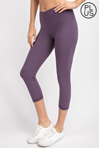 Buttery Soft Capri Length Leggings-8- Legging/Lounge/Bralette-rae mode-Styled by Stacked - A Plus Size Women's Boutique in Lakeville, MN
