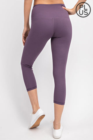 Buttery Soft Capri Length Leggings-8- Legging/Lounge/Bralette-rae mode-Styled by Stacked - A Plus Size Women's Boutique in Lakeville, MN