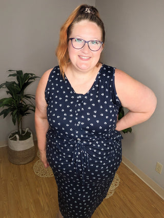 Call It a Tie Button Front Midi Dress (5 colors)-11- Dress/Romp/Jump-Michelle Mae-Styled by Stacked - A Plus Size Women's Boutique in Lakeville, MN