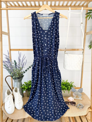 Call It a Tie Button Front Midi Dress (5 colors)-11- Dress/Romp/Jump-Michelle Mae-Styled by Stacked - A Plus Size Women's Boutique in Lakeville, MN
