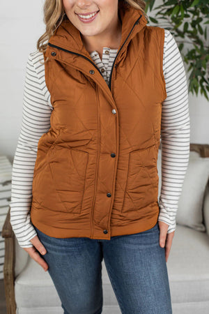 REMY QUILTED VEST- MANY COLORS! vests Stacked - A Plus Size Boutique 