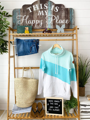 PHC- Classic Cowl Pullover in Triple Stretch Blues Sweatshirts Michelle Mae 
