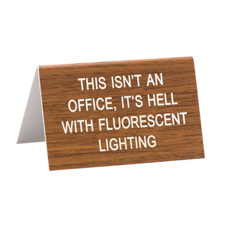 SALE- Hell With Fluorescent Lighting Large Desk Sign