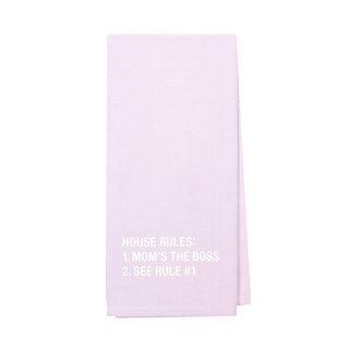 SALE- Mom's House Rules Towel