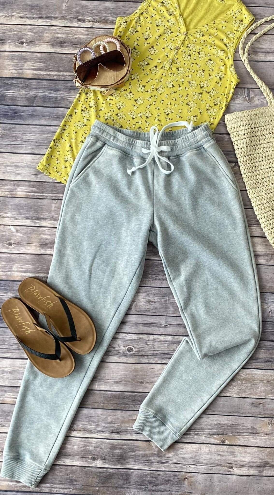 Premium Joggers- Gray Vintage Wash loungewear Michelle Mae 