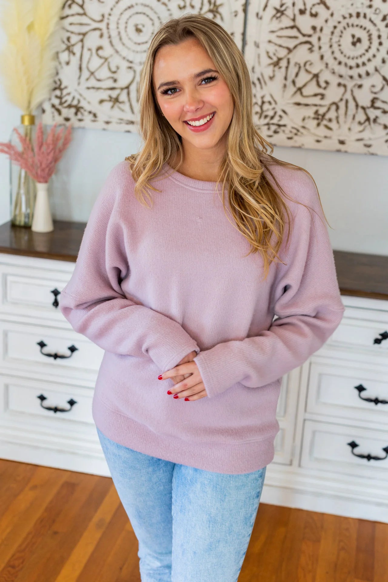 Brushed Cozy Pullover w/Thumbholes (2 colors) – Stacked - A Plus