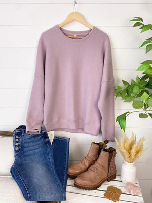 Brushed Cozy Pullover w/Thumbholes (2 colors)