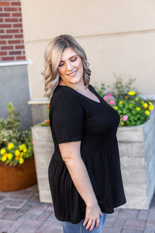 Marissa Short Sleeve Mini Ruffle Tee in Solids (11 colors)-7- Year Round Basic Tops-Michelle Mae-Styled by Stacked - A Plus Size Women's Boutique in Lakeville, MN