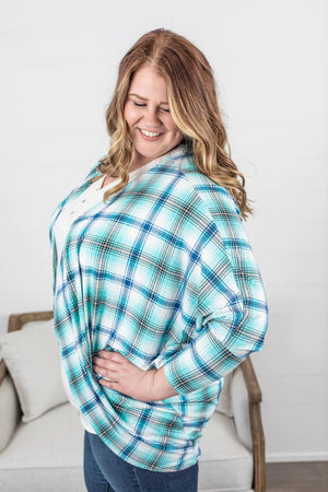 PLAID STRETCH COCOON CARDIGAN (3 colors) CARDIGAN Michelle Mae 