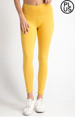 High Waist Boutique Butter Leggings (more colors!) leggings Stacked - Fashion for Curves 