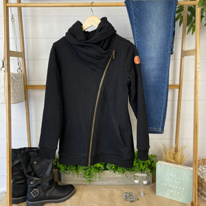 PHC- Solid Heavyweight Asymmetrical Zip Cowl (5Colors) premium hoodie Michelle Mae 