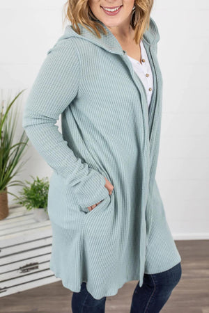 Everyday Wear Hooded Waffle Cardigan CARDIGANS Michelle Mae 