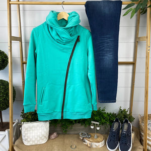 PHC- Solid Heavyweight Asymmetrical Zip Cowl (5Colors) premium hoodie Michelle Mae 